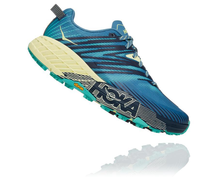 Tenis Hoka One One Trail Mujer Azules - Speedgoat 4 - HYPI34607